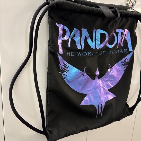Disney Parks Pandora the World Of Avatar Backpack Drawstring Bag Black - Picture 3 of 5